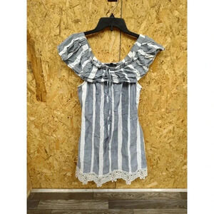 Trixxi Knee Length Striped Dress For Women Size Medium